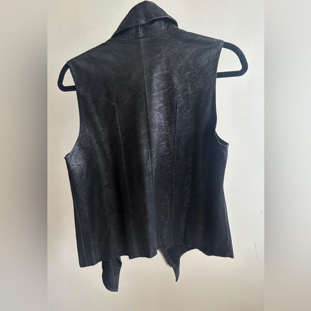 Fate Black Vest with Silver Zippers - size L - Picture 4 of 9